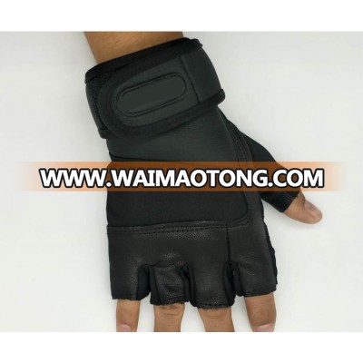 Black Sheepskin Custom Power Lifting Gloves